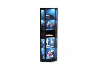 Vitrine coloris noir 4 étagère(s) BIQZUYA - 57 cmx165 cm