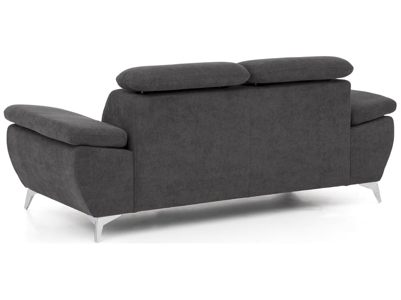Canapé droit 2 places en tissu ALLY 2 coloris anthracite - Conforama E