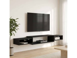 Meuble tv coloris noir 180 cm <strong></strong>  <strong></strong>