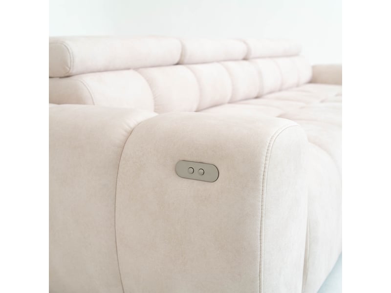 Canapé d'angle aldo avec fonction couchage, côté gauche, tissu salvador wr, graphite (15) - Conforama E