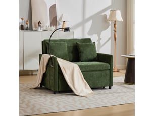 Fauteuil fixe <strong>STILVORA</strong> <strong></strong> Coton / Lin vert vendu A l'unité
