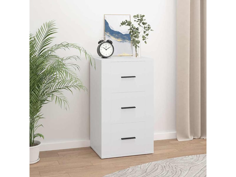  Buffet - bahut - meuble de rangement blanc 40x33x70 cm bois d'ingénierie  - Conforama B