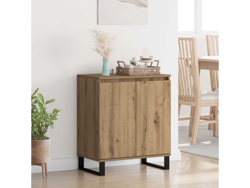  Buffet - bahut - meuble de rangement chêne artisanal 60 x 35 x 70 cm bois d'ingénierie  - Conforama B