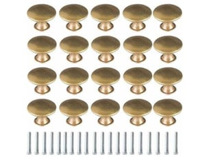 Enowelir bouton de porte laiton 20 pièces vintage laiton poignées boutons de meuble boutons porte de tiroir poignée de meuble bouton