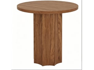 Table basse rond(e) coloris marron WISHDOR - 80 cmx80 cm