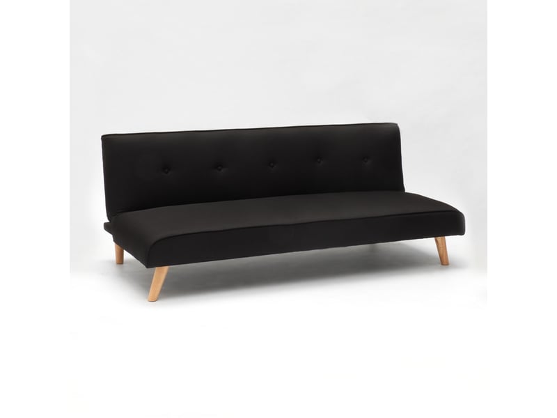 Canapé convertible 2 places clic clac en tissu pour le salon et le séjour larimar - noir Modus Sofà - Conforama B
