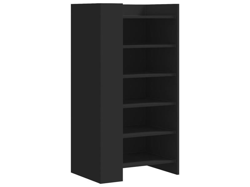  Meuble à chaussure, armoire à chaussures noir 52x37,5x100 cm bois d'ingénierie  - Conforama A