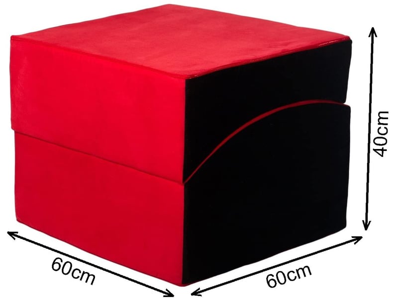  Fauteuil relaxant rabattable de forme préformé rouge-noir 241035.0 - Conforama C
