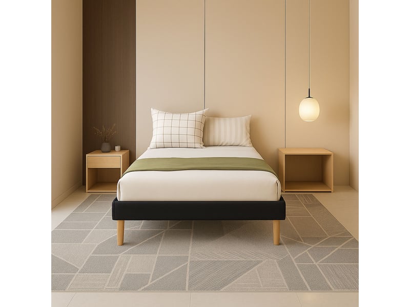  Gregory - sommier tapissier noir 70x190 avec pieds 20 cm - 13 lattes - montage rapide - revêtement pvc facile à entretenir SOMMIER GREGORY NOIR - Conforama C