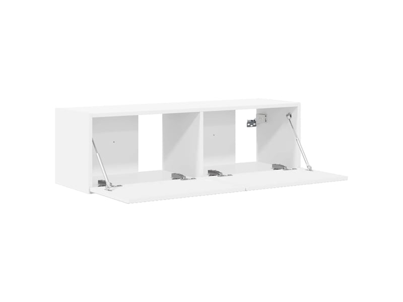  Meuble tv mural 98x31x29,5 cm blanc bois d'ingénierie  - Conforama E