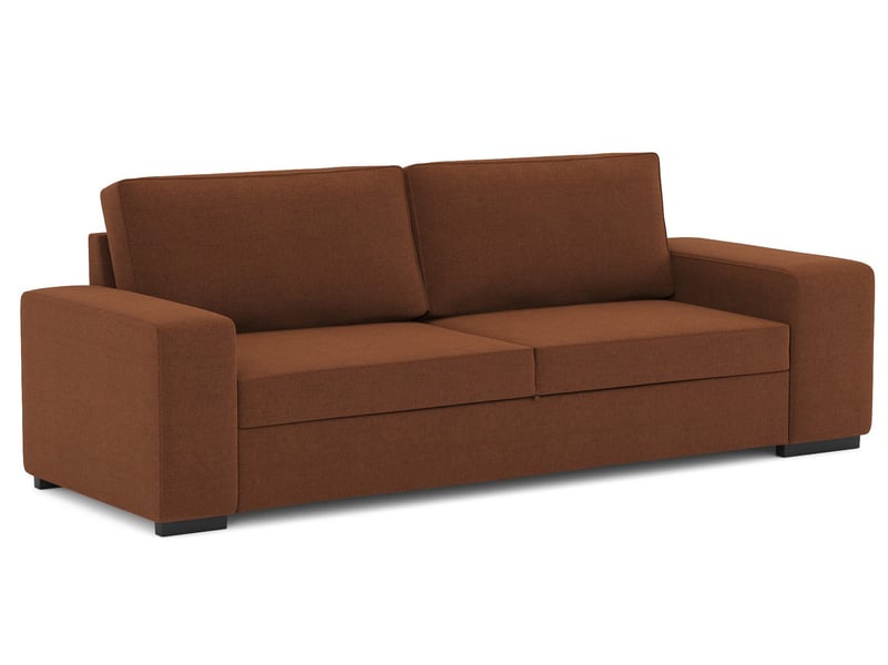 Canape droit convertible 3 places ZACK coloris terracotta - Conforama B