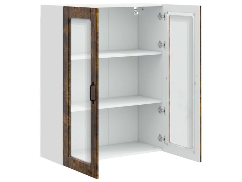  Meuble mural de cuisine | armoire de cuisine chêne fumé 80x31x100cm shl873  - Conforama D