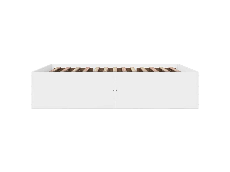  Lit double- lit adulte -  cadre de lit sans matelas blanc 150x200 cm  - Conforama D