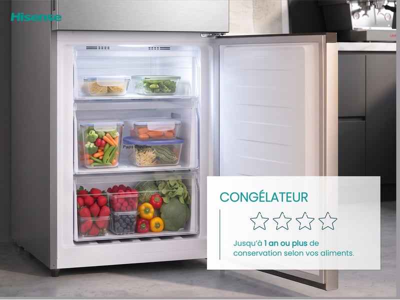 Réfrigérateur combiné (congélateur en bas) HISENSE RB440N4ACD - Conforama J