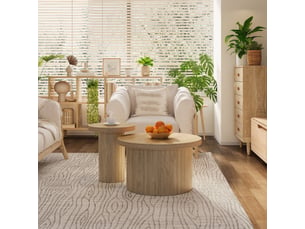 Table basse rond(e) coloris naturel <strong></strong> <strong></strong>