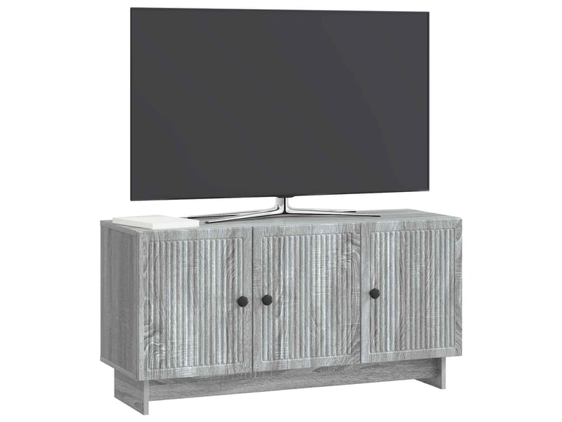  Meuble tv - banc tv - meuble de rangement 99 x 34,5 x 50 cm sonoma gris bois d'ingénierie  - Conforama C