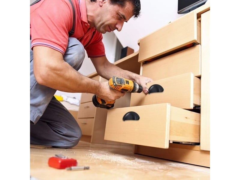 Poignée de tiroir bouton porte coquille poignée en forme de coquille décoration porte meuble tiroir armoire placard avec vis 20 pièces noir  - Conforama D
