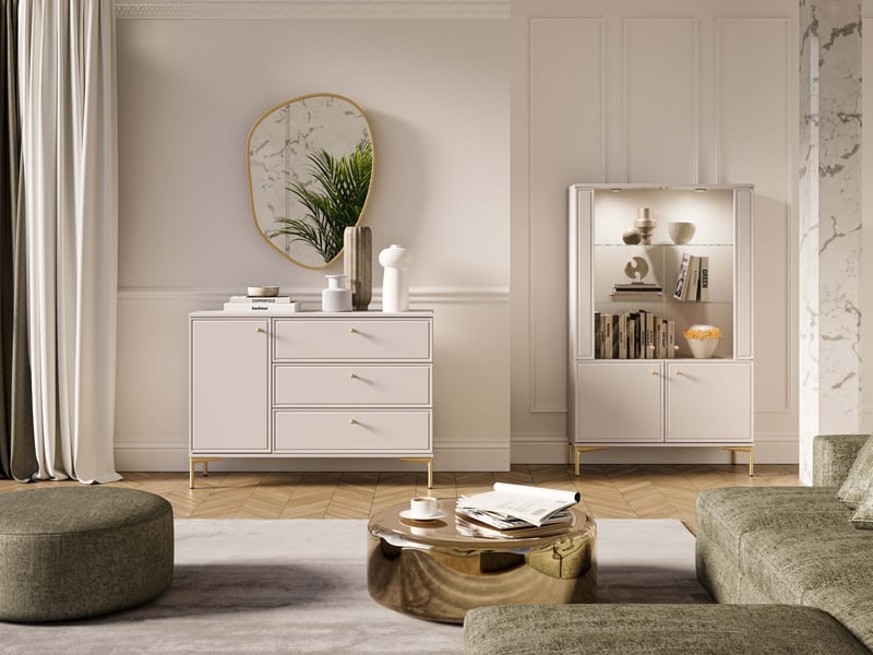 Selsey sandro - buffet 3 tiroirs - 118 cm - grėge Sandro - Conforama C