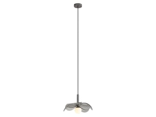 Suspension design argentée avec verre fumé - kemner