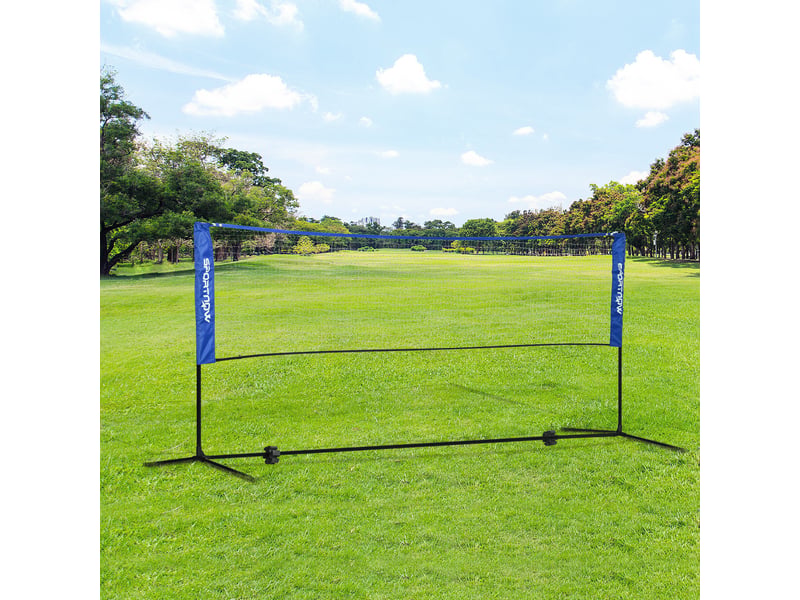 Filet de badminton réglable en hauteur (107-155cm), filet de tennis portable avec sac pour extérieur - Conforama B