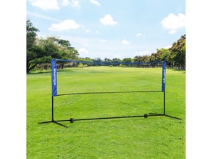 Filet de badminton réglable en hauteur (107-155cm), filet de tennis portable avec sac pour extérieur