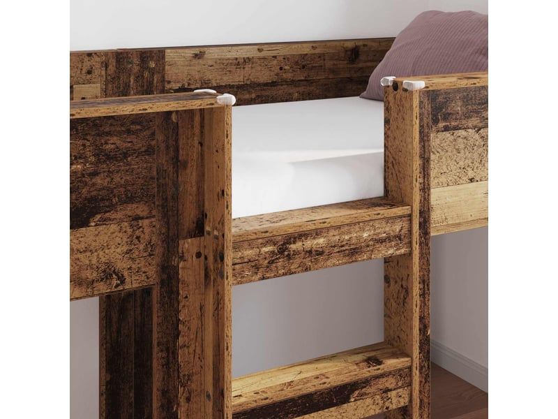  Lit superposé pour enfants - lit jeune bois ancien 90 x 190 cm  - Conforama C