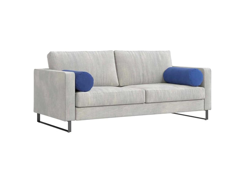  Lot de 2 coussins d'accent, coussins décoratifs, coussins lombaires bleu police ø 25 x 70 cm cf56720  - Conforama C