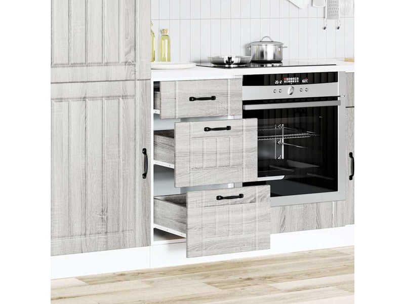 Meuble de rangement, armoire de cuisine lucca sonoma gris bois ingénierie shl1358 - Conforama C