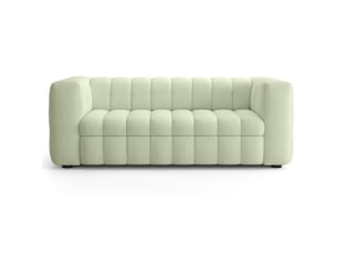 Canapé droit convertible HOMIFAB Cester 3 places Tissu vert