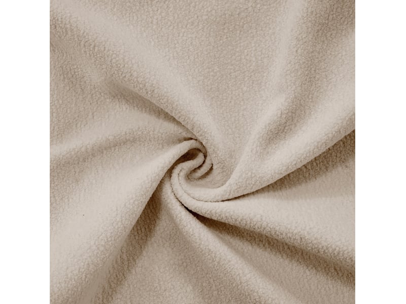  Canapé d’angle modulable 3 places en tissu beige clair, avec ottomans mobiles, confort profond pour salon familial  - Conforama E
