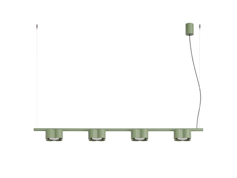  Lustre ovio 4 sauge gx53 aluminium moderne 208x122x12cm SL.3412 - Conforama A