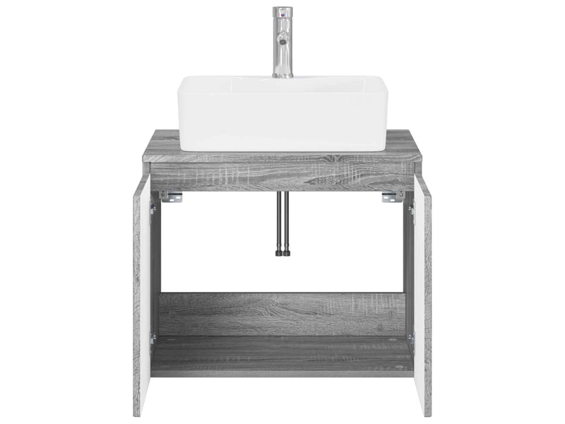  Ensemble de mobilier de salle de bain sonoma gris cf64705  - Conforama C