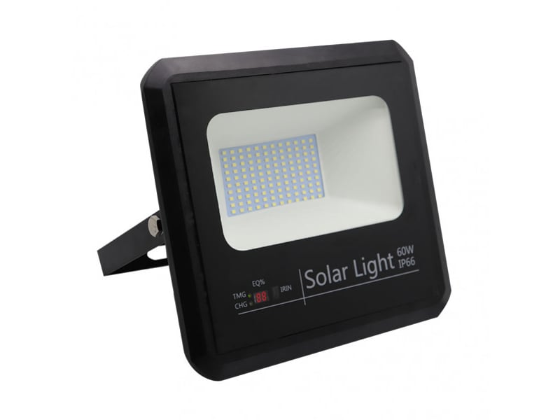  Projecteur led solaire abrila malaquita 60 w 5400 lm 6500 k noir ip66 23 x 25,5 x 6,5 cm 147280609 - Conforama C