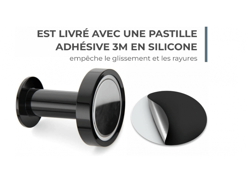 Argent porte manteaux aimantés pour accrocher manteaux et sacs, 4 crochets muraux extrêmement solides, manteaux pour avec aimant en métal, gris - Conforama B