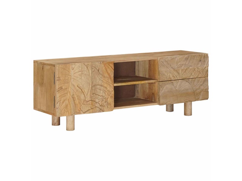  Meuble tv - banc tv - meuble de rangement avec tiroir avec étagère avec porte 110 x 30 x 40 cm  - Conforama D