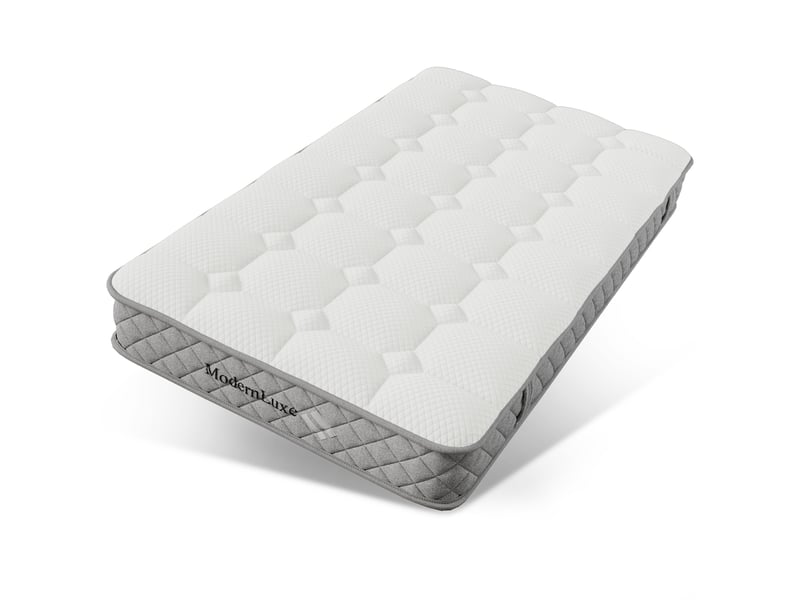  Matelas 90x200 cm à ressorts ensachés 7 zones h3 coloris blanc  - Conforama A
