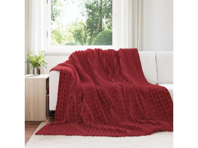  Couverture jetée de canapé 6 pcs rouge bordeaux 240x220 cm 8.63 kg  - Conforama B