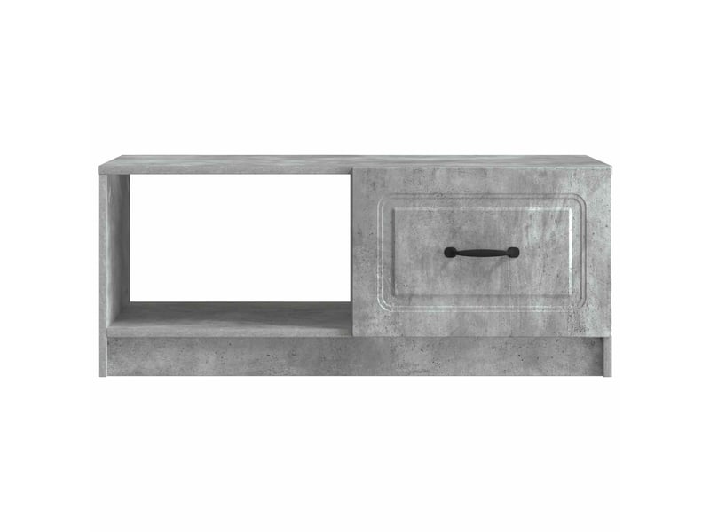  Table basse - table de salon - table à thé gris béton 90 x 50 x 37 cm bois d'ingénierie  - Conforama E