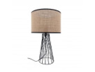Lampe à poser fabrilamp goran e27 coloris noirbeige 51 x 32 x 32 cm
