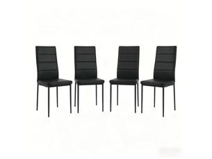 Chaises polyvalentes à dossier haut - parfaites pour lecture, café et salle à manger, lot de 4, installation sur place