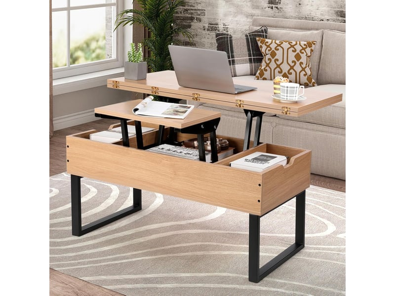  Table basse extensible à plateau relevable (bois)  - Conforama D