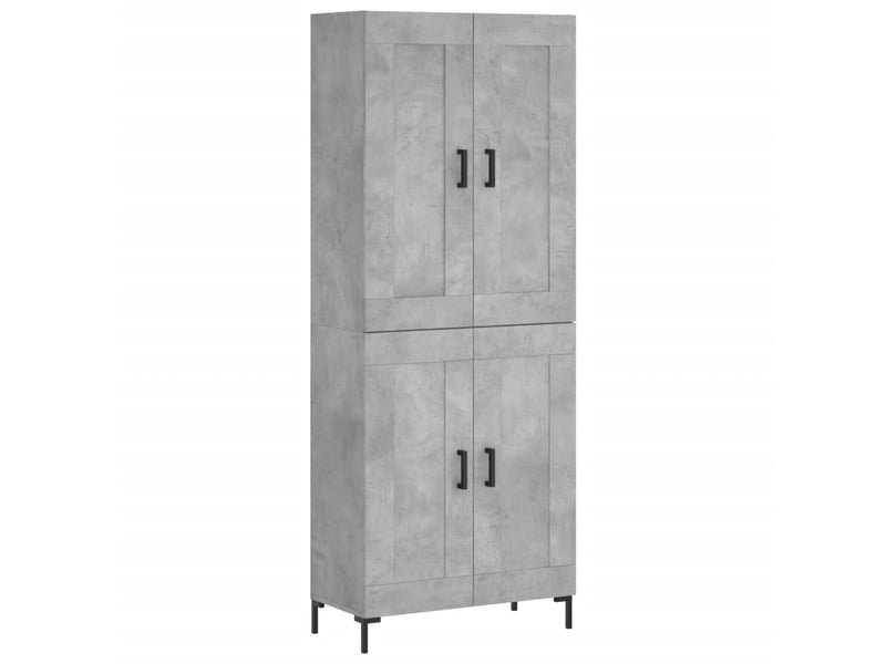 Buffet haut - bahut - meuble de rangement gris béton 69,5x34x180 cm bois d'ingénierie  - Conforama A