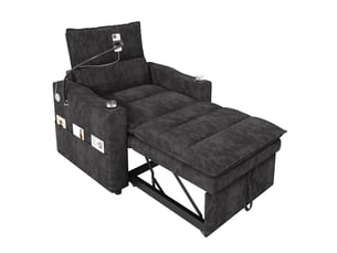 Fauteuil convertible pivotant Morn Vibe Tissu gris