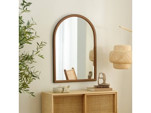 Miroir arrondi(e) à fixer coloris marron ATMOSPHERA CRÉATEUR D'INTÉRIEUR TANYA - 3 cm x 68 cm