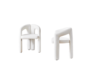 Lot de 4 chaises de salle à manger avec accoudoirs en velours beige