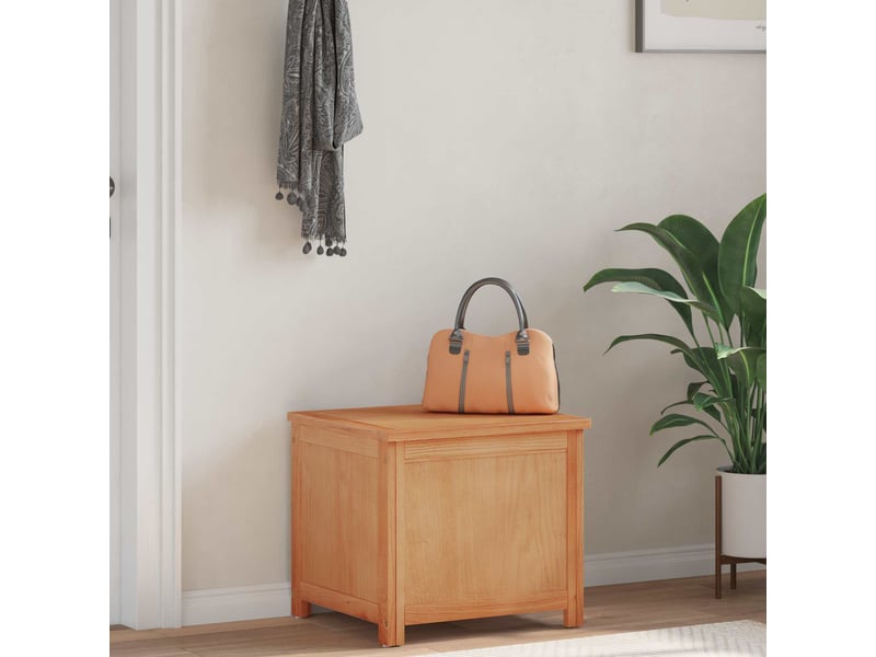  Boîte de rangement, coffre de rangement 50x45x45 cm bois de chêne massif  - Conforama B