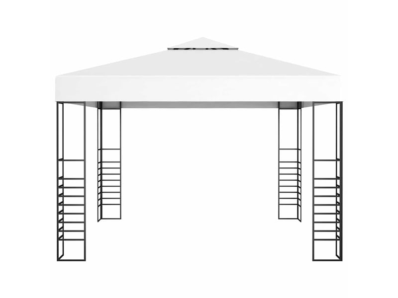  Chapiteau de jardin avec guirlande lumineuse à led 3x3 m blanc cf62475  - Conforama D