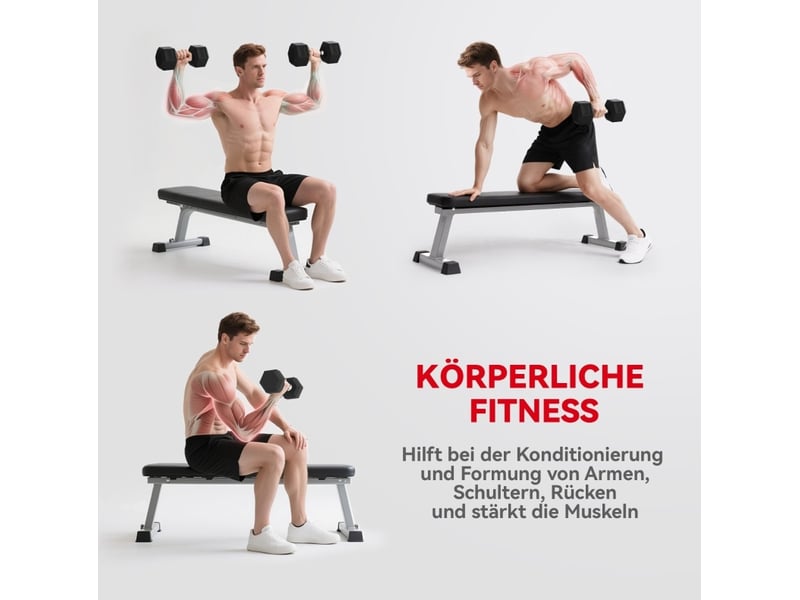  Haltère 20 kg hexagonal en métal noir  - Conforama D