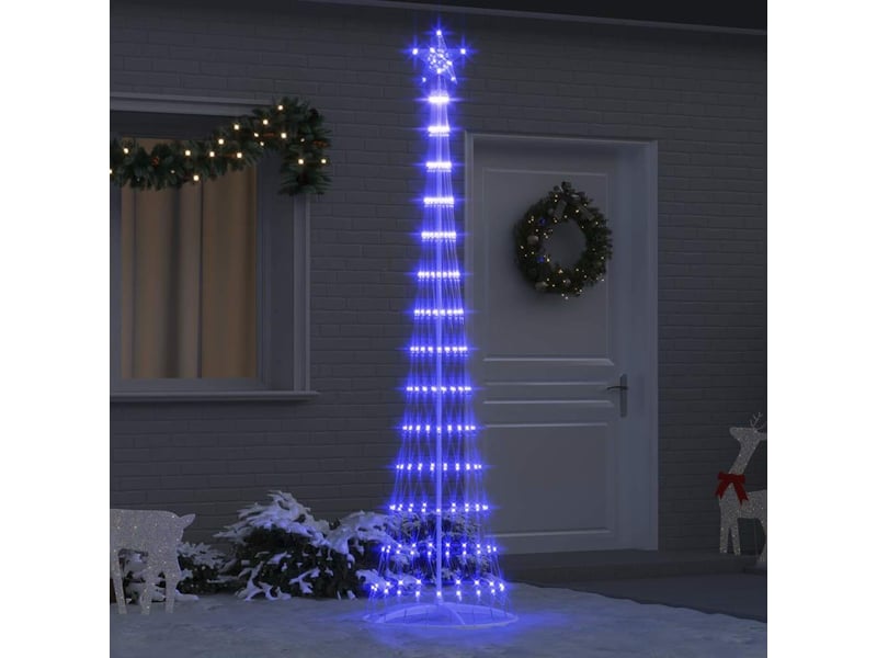  Arbre de noël, sapin de noël led bleu 250 cm métal  - Conforama B