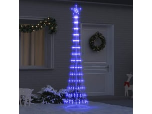 Arbre de noël, sapin de noël led bleu 250 cm métal